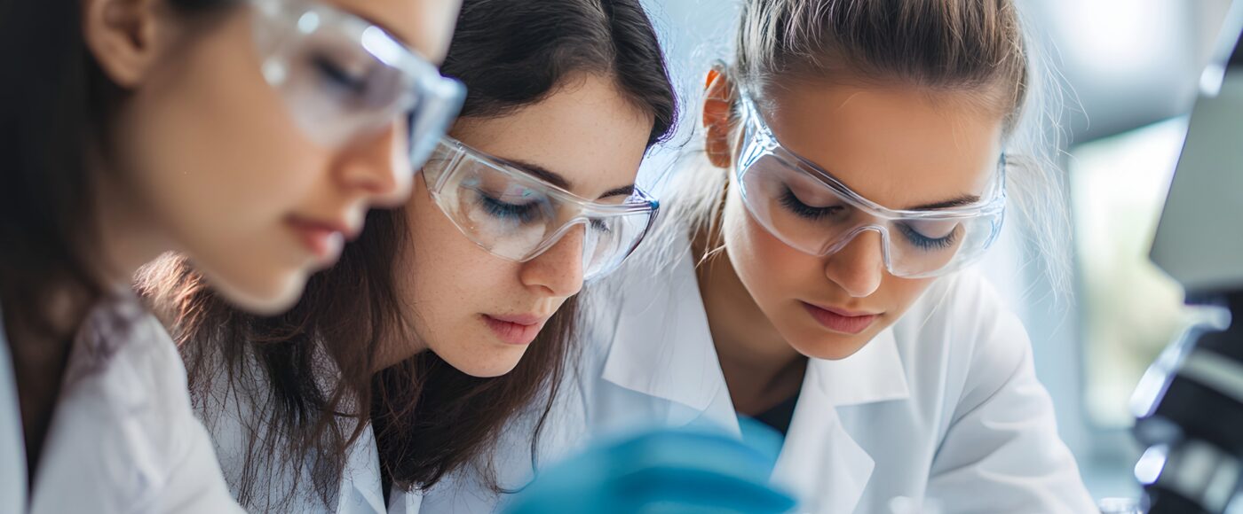 Multiple professional researches focusing on lab work