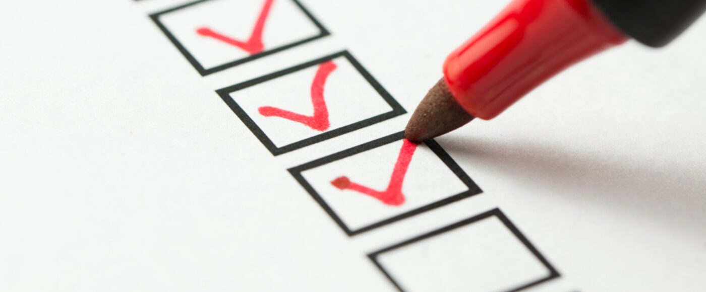 Marker ticking check boxes