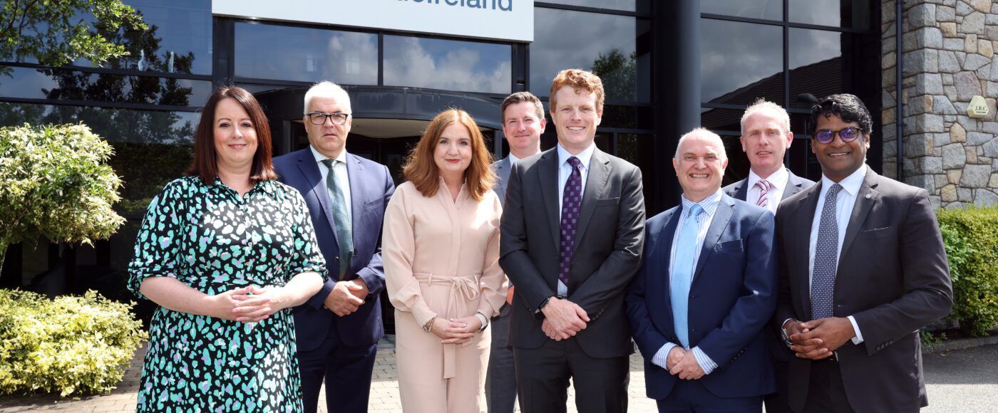 Pictured outside the InterTradeIreland Office in Newry left to right: Alison Currie Director of Innovation and Entrepreneurship,  InterTradeIreland , Richard Kennedy Chairman,  InterTradeIreland, Jayne Brady Head of the Northern Ireland Civil Service,  Colin McCabrey Director of Trade, InterTradeTradeIreland, Joe Kennedy III US Special Economic Envoy to Northern Ireland, Martin Robinson Director of Strategy, InterTradeIreland, Martin Agnew Director of Corporate Services, InterTradeIreland and US Consul General Paul Narain.