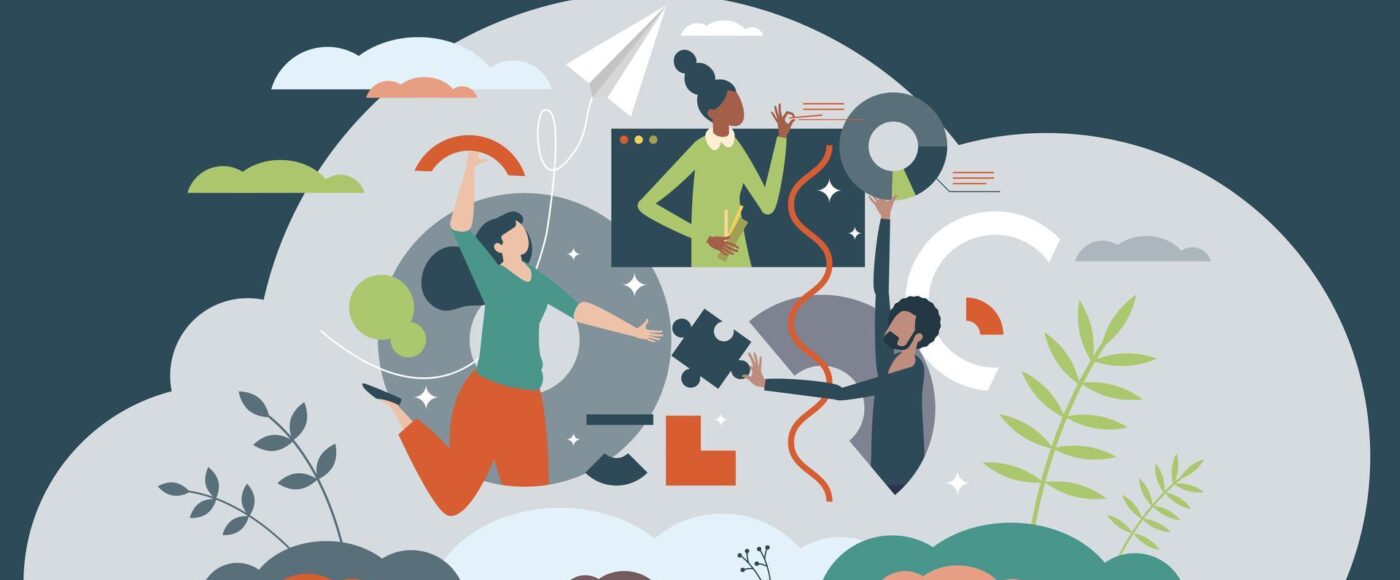 People innovating and collaborating.