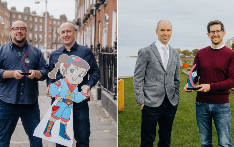 L R Richard Keane and Gavin Leonard Not Just a Princess and Darach O Comhrai COO and Justin Perry CEO Frequency Communications