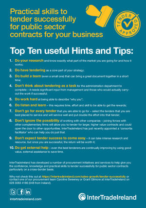 Top tendering tips